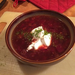 Beef and Beet Borscht Recipe