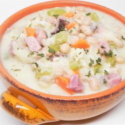 Creamy Ham and Bean Soup (Gluten Free) Recipe