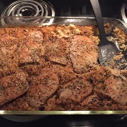 Pork Chop and Cheesy Rice Casserole Recipe