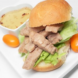 Marsala Pork Chop Sandwich with Hot and Sweet Dipping Sauce Recipe