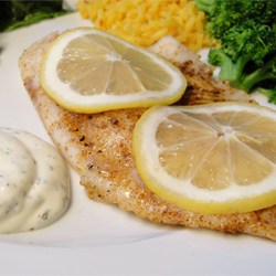 Hudson's Baked Tilapia with Dill Sauce Recipe