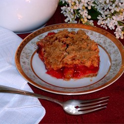 Rhubarb Cherry Crisp Recipe