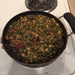 Curried Couscous with Spinach and Chickpeas Recipe