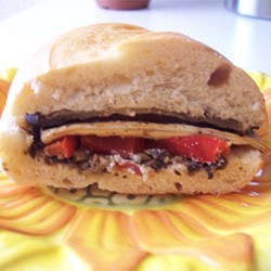 Eggplant and Pepper Parmesan Sandwiches Recipe