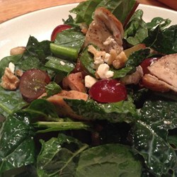 Kale, Swiss Chard, Chicken, and Feta Salad Recipe