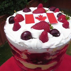 Canada Day Three Berry Trifle Recipe