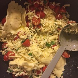 Ravioli with Cherry Tomatoes and Cheese Recipe