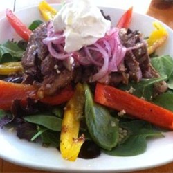 Grilled Fajita Steak Salad With Pickled Pink Onions Recipe