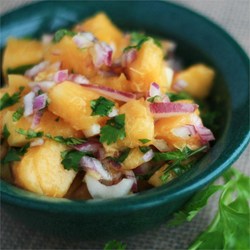 Peach Salsa with Cilantro and Lime Recipe