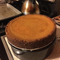 Pumpkin Cheesecake in a Gingersnap Crust  Recipe