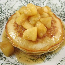 Oatmeal Pancakes with Apple Maple Sauce Recipe