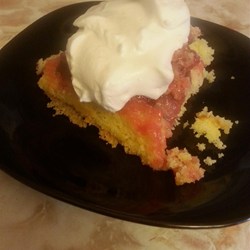 Upside Down Rhubarb Cake Recipe