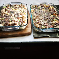 Apple, Sausage, Bacon, and Mushroom Stuffing Recipe