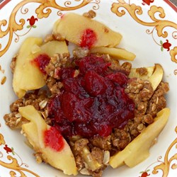 Apple Crisp with Cranberry Compote Recipe