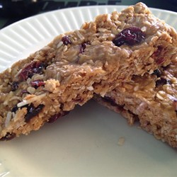 Chewy Peanut Butter Cranberry Bars Recipe