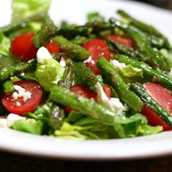 Roasted Asparagus Salad with Feta Cheese Recipe