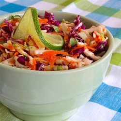 Tri-Color Slaw with Lime Dressing Recipe