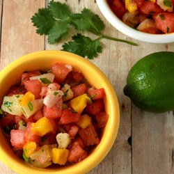 Watermelon-Cilantro Salsa Tropical Recipe