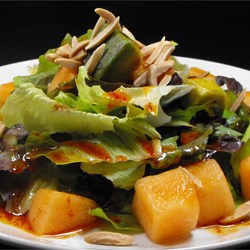 Avocado and Cantaloupe Salad with Creamy French Dressing Recipe