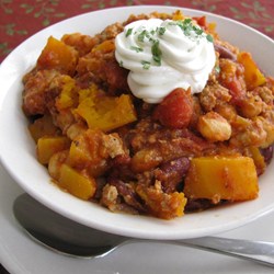 Butternut Squash and Turkey Chili Recipe