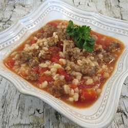 Mom's Italian Beef Barley Soup Recipe