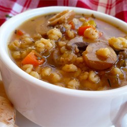 Very Easy Mushroom Barley Soup Recipe