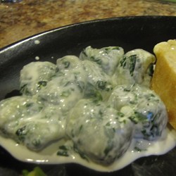 Spinach Gnocchi with Gorgonzola Cream Sauce Recipe