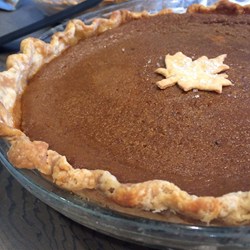 Mom's Pumpkin Pie Recipe