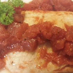 Tilapia in Stewed Tomatoes Recipe