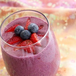 Strawberry and Blueberry Oatmeal Health Shake Recipe