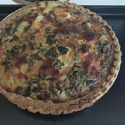 Cheesy Kale Quiche Recipe