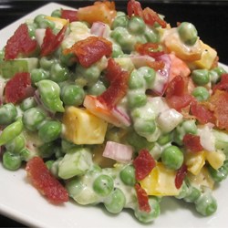 Green Pea Salad With Cheese Recipe