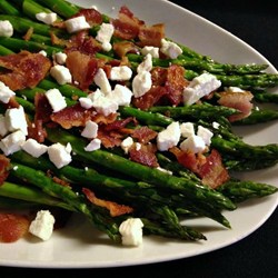 Roasted Asparagus with Bacon and Feta Cheese Recipe