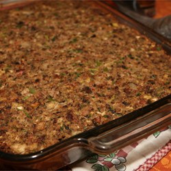 Sausage, Bacon, Apple and Cornbread Stuffing Recipe