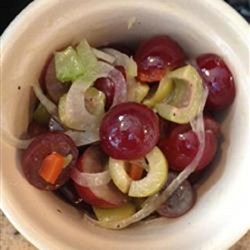 Grilled Tuna Steaks with Grape and Stuffed Olive Salsa Recipe