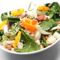 Sweet and Sour Spinach Jicama Salad Recipe