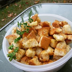 Old Hamburger Bun Croutons Recipe