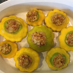 Stuffed Scalloped (Patty Pan) Squash Recipe
