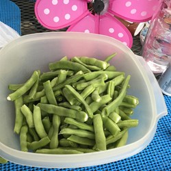 Slow-Cooked Fresh Green Beans with Bacon, Onion, and Red Potatoes Recipe