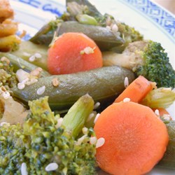 Steamed Asian Sesame Veggies Recipe