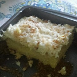 Toasted Coconut Cream Cake  Recipe