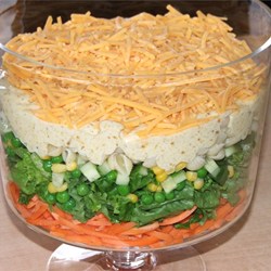 Spicy English Seven-Layer Salad Recipe