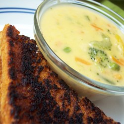 Cheesy Broccoli and Vegetable Soup Recipe