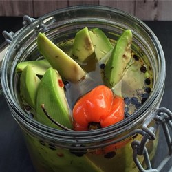 Addictive Spicy Dill Avocado Pickles Recipe