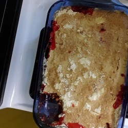 Aunt Kaye's Rhubarb Dump Cake Recipe