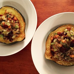 Wild Rice Stuffed Acorn Squash  Recipe
