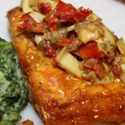 Mahi Mahi with Artichokes and Sun-Dried Tomatoes Recipe