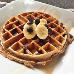 Banana-Nut-Chocolate-Chip Waffles Recipe