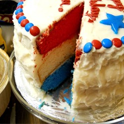 Surprise Inside Independence Cake Recipe