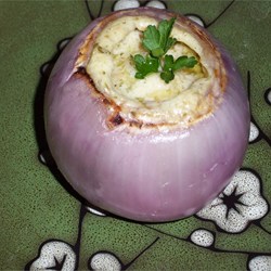 Roasted Red Onions Stuffed With Mascarpone Cheese Recipe
